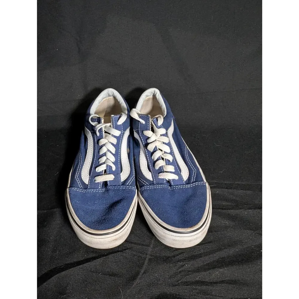 Vans Old Skool Blue Suede Canvas Sneakers Unisex Skate Y2K Grunge Size ___